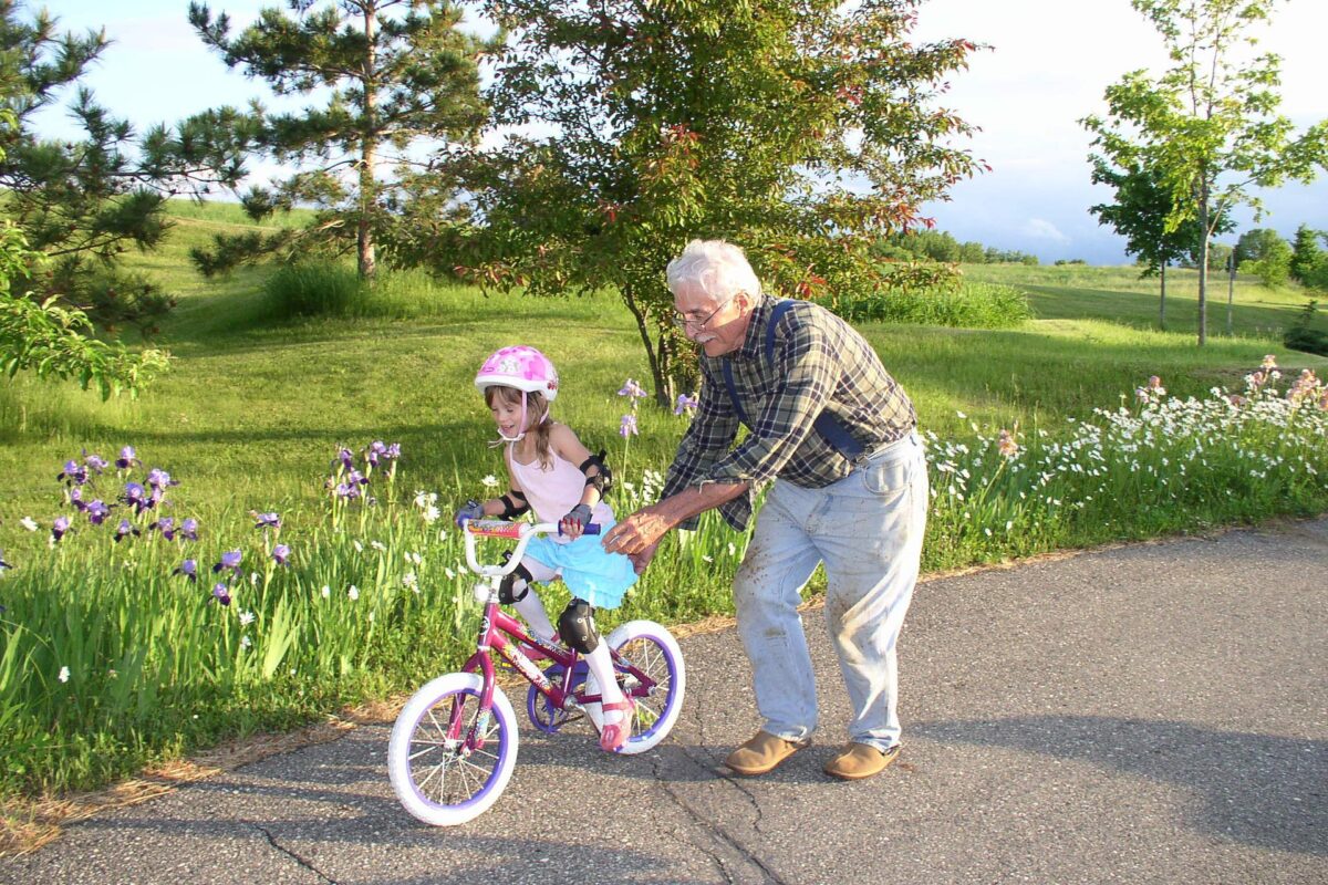 Grandparent with Bike